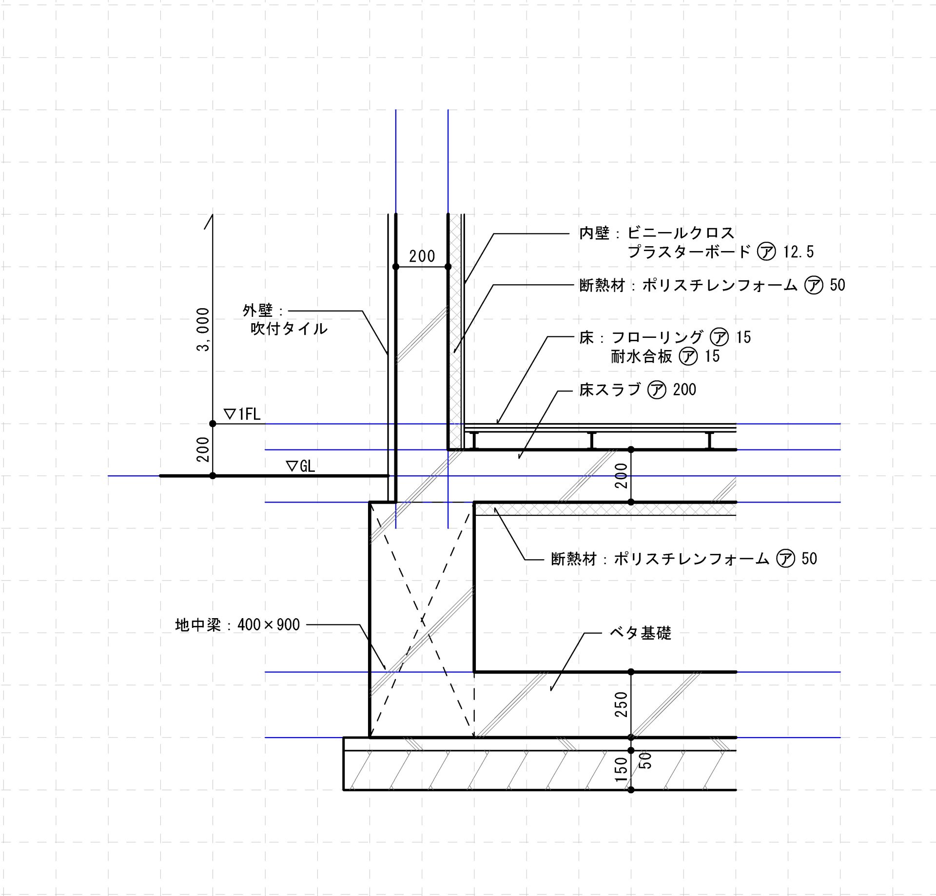 RC造課題 部分詳細図の作図手順｜【通信添削の最端製図】二級建築士試験サポートサイト